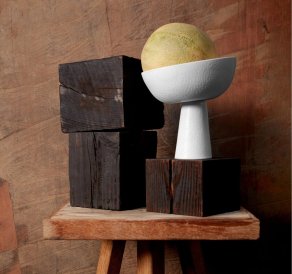 Terra Bowl on Stand - Medium - Stone